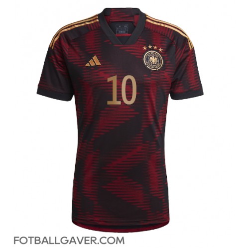 Tyskland Serge Gnabry #10 Fotballklær Bortedrakt VM 2022 Kortermet